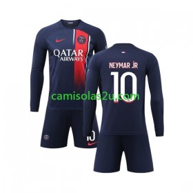 Camisolas de futebol Paris Saint-Germain Neymar Jr Criança Equipamento Principal 2023/24 Manga Comprida